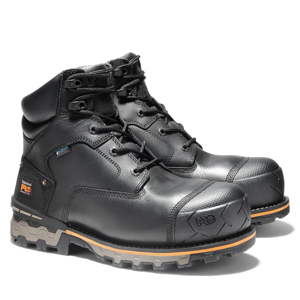 Botas de Trabajo Timberland Hombre Pro® Boondock 6\" Comp Toe Negras - Chile MRX-896453